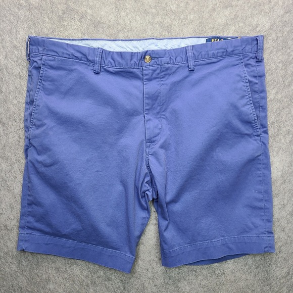 Polo Ralph Lauren Chino Short Mens‎ 40x9 Blue Slim Stretch Cotton Twill Preppy - Picture 1 of 12